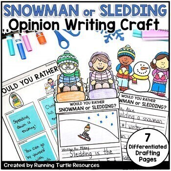 Preview of Winter Opinion Writing Craft, January Would you Rather Writing Prompt