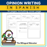 Winter Opinion Writing Pages in Spanish Hojas de Redaccion