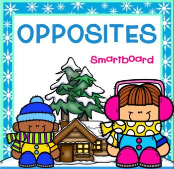 Preview of Winter Opposites SMARTBOARD Plus PRINTABLE Card Set