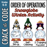 Winter Order of Operations Math Practice - Crack the Code