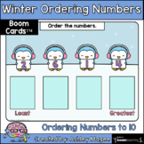 Winter Ordering Numbers Boom Cards - Numbers to 10