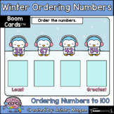 Winter Ordering Numbers Boom Cards - Numbers to 100
