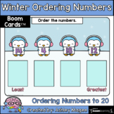 Winter Ordering Numbers Boom Cards - Numbers to 20