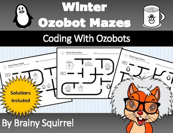Preview of Winter Ozobot Mazes - Winter Coding