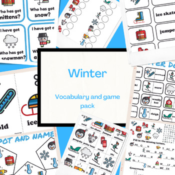 Preview of Winter Activities | Games, Flashcards, Worksheets | Activities for ESL kids
