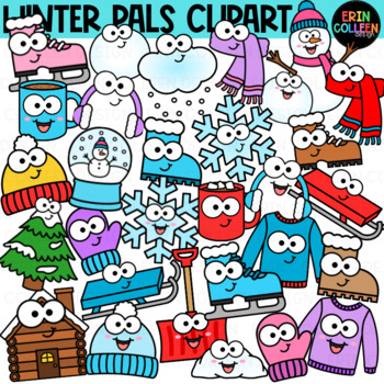 Winter Pals Clipart - Winter Clipart by Erin Colleen Design | TpT