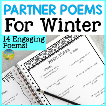 Preview of Winter Partner Poems for Reading Fluency Practice