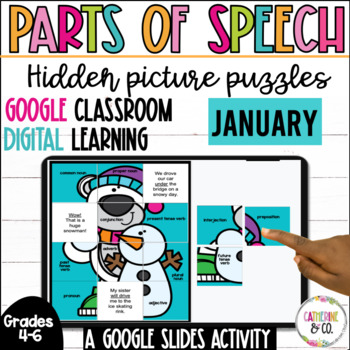 Preview of Winter Parts of Speech Activity | Digital