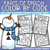 Winter Parts of Speech Color by Code