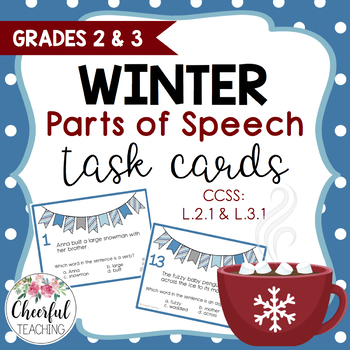 Winter Parts of Speech Task Cards