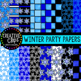Winter Party Papers {Creative Clips Digital Clipart}
