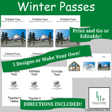 Winter Passes - Print and Go or Editable