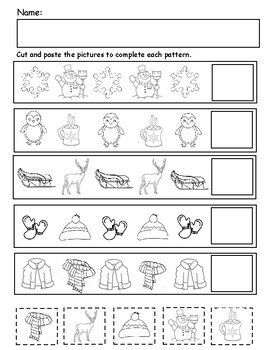 Winter Pattern Activity by Sarah Zook | Teachers Pay Teachers