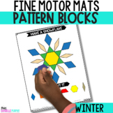 Winter Pattern Block Mats | Winter Fine Motor Activities