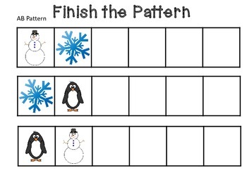 Winter Pattern Pack by Preschool Everyday | Teachers Pay Teachers