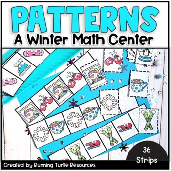 Preview of Winter Pattern Strips l Preschool and Kindergarten Math Center