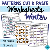 Winter Patterns Math Cut and Paste Activities | Special Ed