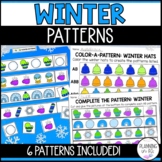 Winter Patterns Kindergarten Math Center | Worksheets & Fi