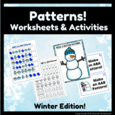 Winter Patterns Worksheets and Stations Activities