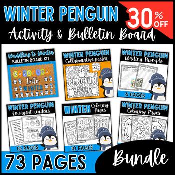 Preview of Winter Penguin Activity & Bulletin Board Bundle 30% OFF
