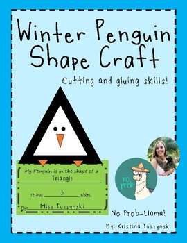 Preview of Winter Penguin Shape Craft (Cut & Paste)