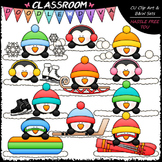 Winter Penguin Page Toppers Clip Art - Toppers Clip Art