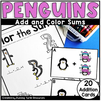 Preview of Winter Penguins Add the room, Kindergarten Addition