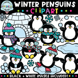Winter Penguins {penguin clipart}