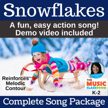 Preview of Snowflakes Action Song for Winter Program with Backing Track