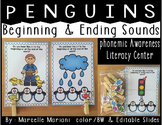 Phonemic Awareness Literacy Center- Penguins (Initial & en