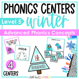 Winter Phonics Centers - Level 5 | R-Controlled | Diphthon