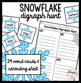 Winter Phonics Snowflake Digraph Sort with CH, SH, TH, & WH