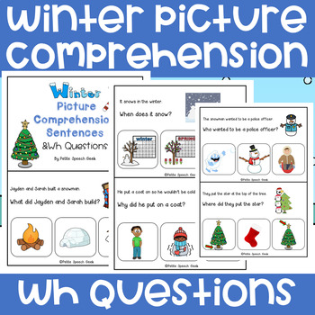 Winter Picture Comprehension with Wh Questions by Petite Speech Geek