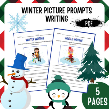 Winter Picture Prompts Writing Worksheets - winter activities | TPT