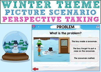 Preview of Winter Picture Scenario: Perspective Taking Boom Cards