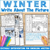 Winter Picture Writing Prompts | EDITABLE Writing Prompts
