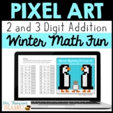 Winter Pixel Art Math Mystery Pictures for Google Sheets™ 