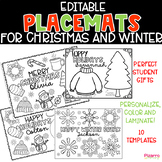 Winter Placemat, Christmas Placemat, Student Gift, Christm