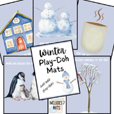 Winter Play Doh Mats, Preschool Winter Centers, Winter Fin