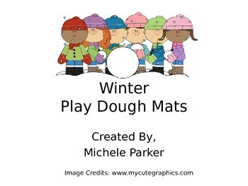 Preview of Winter Play Dough/Play-Doh/Playdough Mat FREEBIE