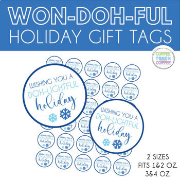Preview of Winter Playdough Gift Tag, Playdoh Tags, Winter Play Doh Card