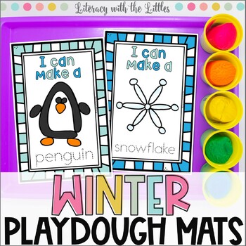 Preview of Winter Playdough Mats | Fine Motor Center | Winter Sports, Animals & Clothes