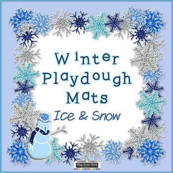 ❄️️ FREE Printable Winter Playdough Mats Activity for Preschool