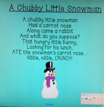 Preview of Winter Poem - Chubby Little Snowman