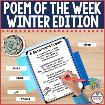 Preview of Winter Poem of the Week Fluency Activities Winter Poetry