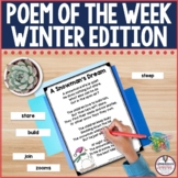 Winter Poem of the Week Fluency Activities Winter Poetry