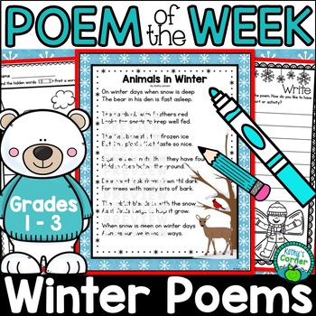 Preview of Winter Poem of the Week - Shared Reading Poetry Activities for January