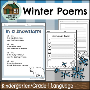 Preview of Winter Poems (Kindergarten/Grade 1)