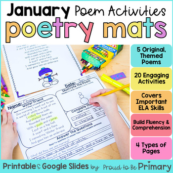 Preview of Winter Poems of the Week - January Poetry Activities -New Year Reading & Fluency