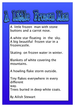 Winter Poems Using The Five Senses By The Resource Teacher Nz Tpt